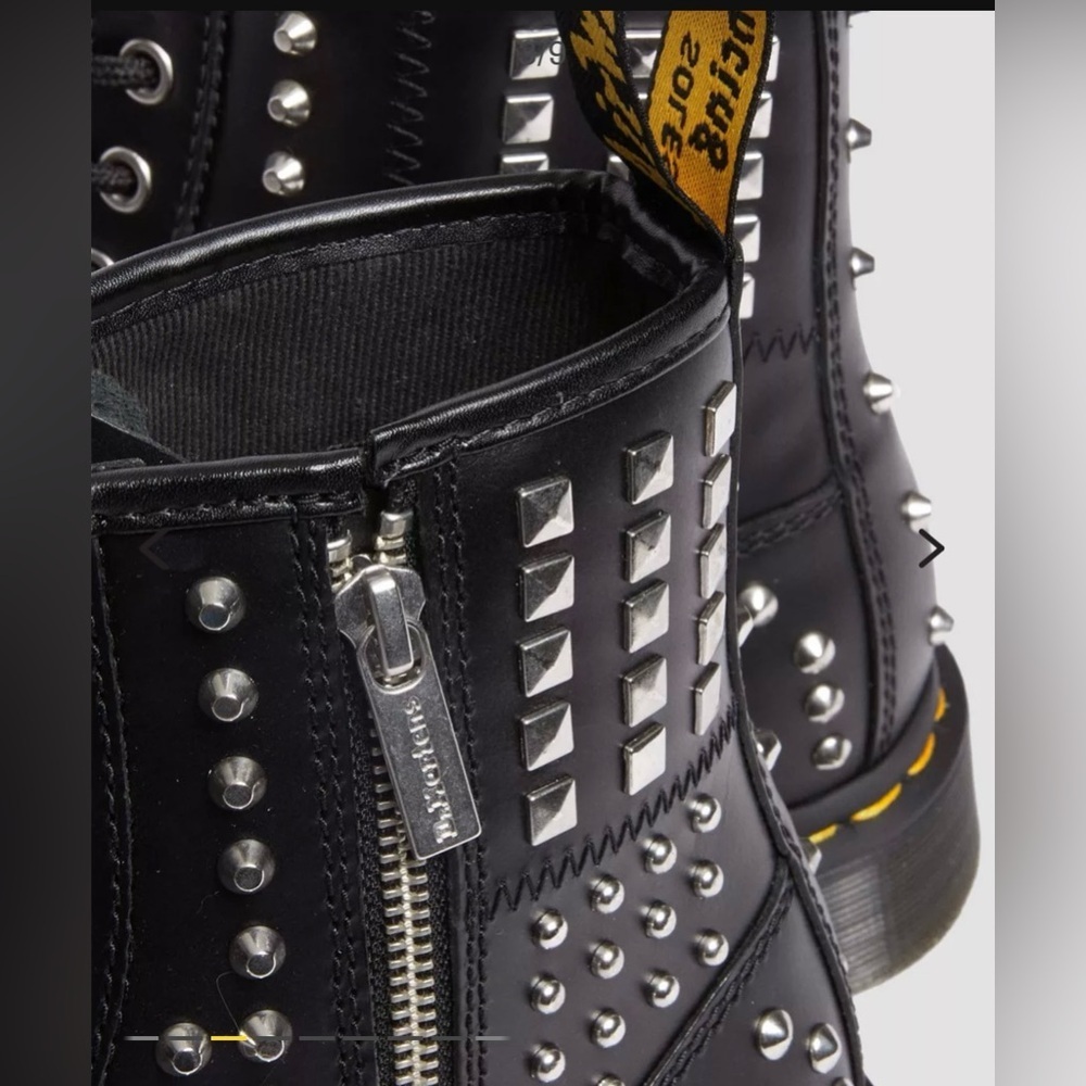 DR MARTENS 1460 STUDDED ZIP ATLAS LEATHER LACE UP - Picture 6 of 16